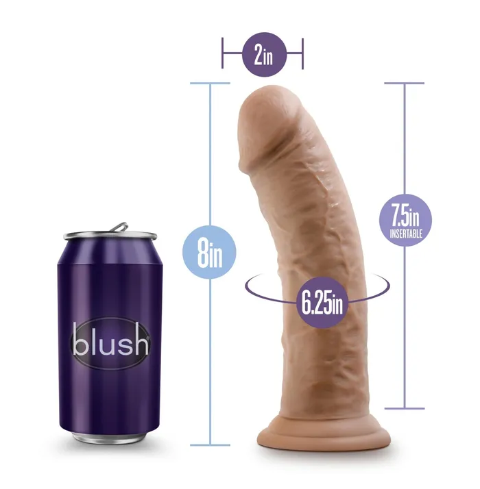 Au Naturel - 8 Inch Dildo With Suction Cup | Blush Female Sex Toys