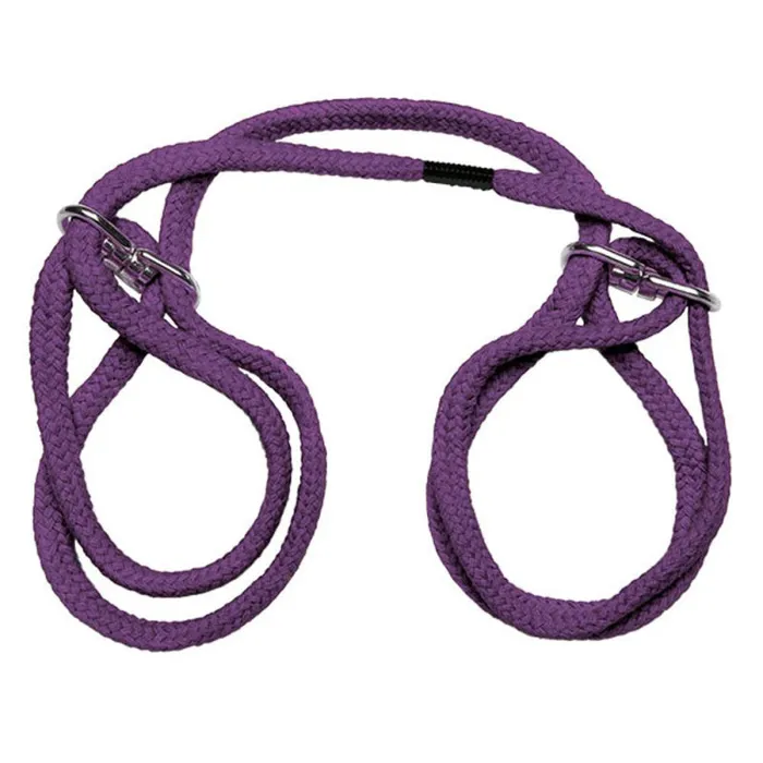 Restraints | Japanese Style Bondage - Cotton Wrist or Ankle Cotton Cuffs - Purple - Doc Johnson Restraints | Japanese Style Bondage - Cotton Wrist or Ankle Cotton Cuffs - Purple - Doc Johnson