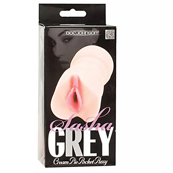 Male Sex Toys Doc Johnson Sasha Grey UR3 Cream Pie Pocket Pssy with ID Glide 22 fl oz Waterbased Lube Doc Johnson