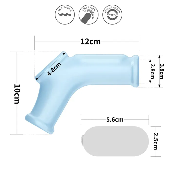 Male Sex Toys lovetoy Knights Ring Vibrating Silk Knights Ring with Scrotum Sleeve Blue