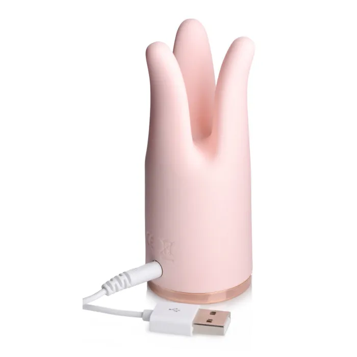 XR Brands inmi Vibrators Vibrassage Twirl 10x Vibrating Clit Teaser Pink