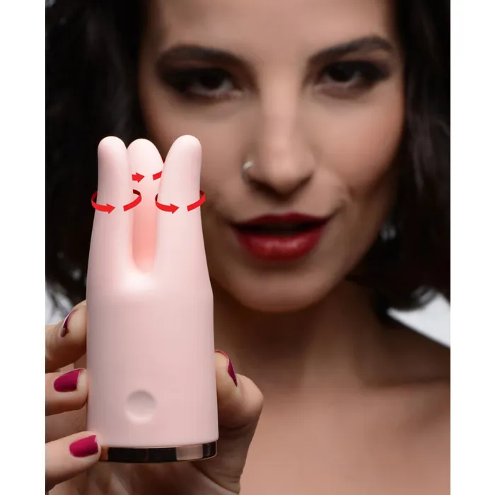 XR Brands inmi Vibrators Vibrassage Twirl 10x Vibrating Clit Teaser Pink