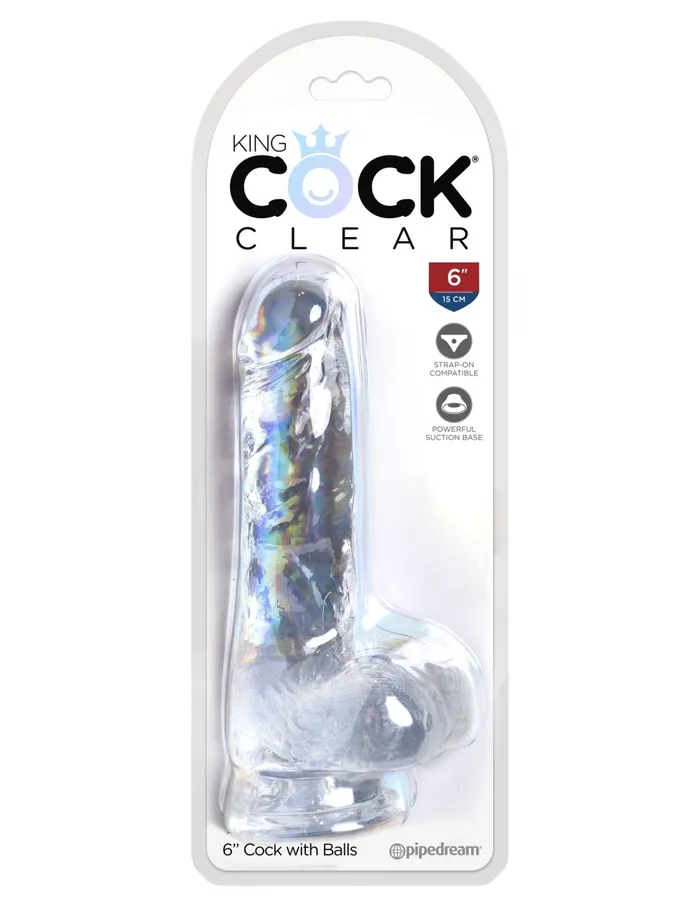 King Cock Clear Cock With Balls Pipedream Dildos