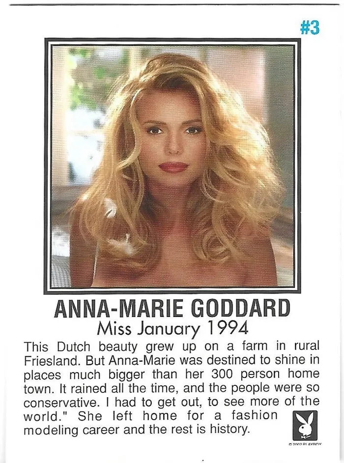 Dans Cards Vibrators Playboy Centerfold Update 1 1994 1996 AnnaMarie Goddard Card 3 Dans Cards Vibrators Playboy Centerfold Update 1 1994 1996 AnnaMarie Goddard Card 3