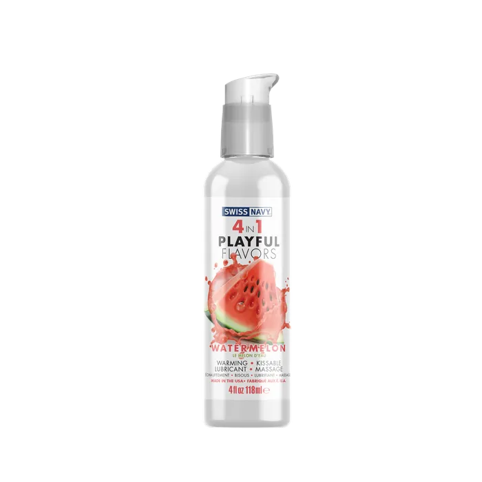 Female Sex Toys MD SCIENCE LAB Swiss Navy 4 in 1 Playful Flavors Watermelon Lube 4 oz Female Sex Toys MD SCIENCE LAB Swiss Navy 4 in 1 Playful Flavors Watermelon Lube 4 oz