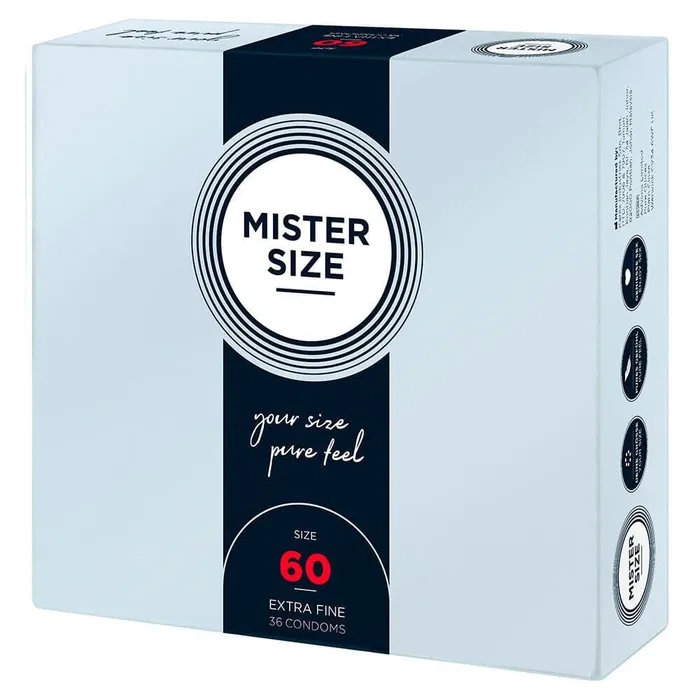 Mister Size 60mm Your Size Pure Feel Condoms 36 Pack Mister Size Male Sex Toys Mister Size 60mm Your Size Pure Feel Condoms 36 Pack Mister Size Male Sex Toys