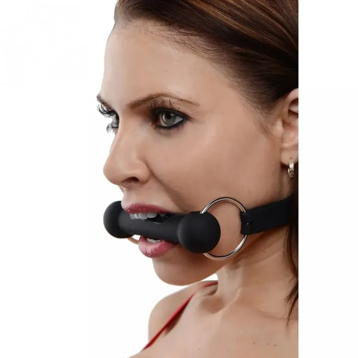 XR Brands Anal BDSM Pony Play Gag Mr Ed Lockable Silicone Horse Bit Gag