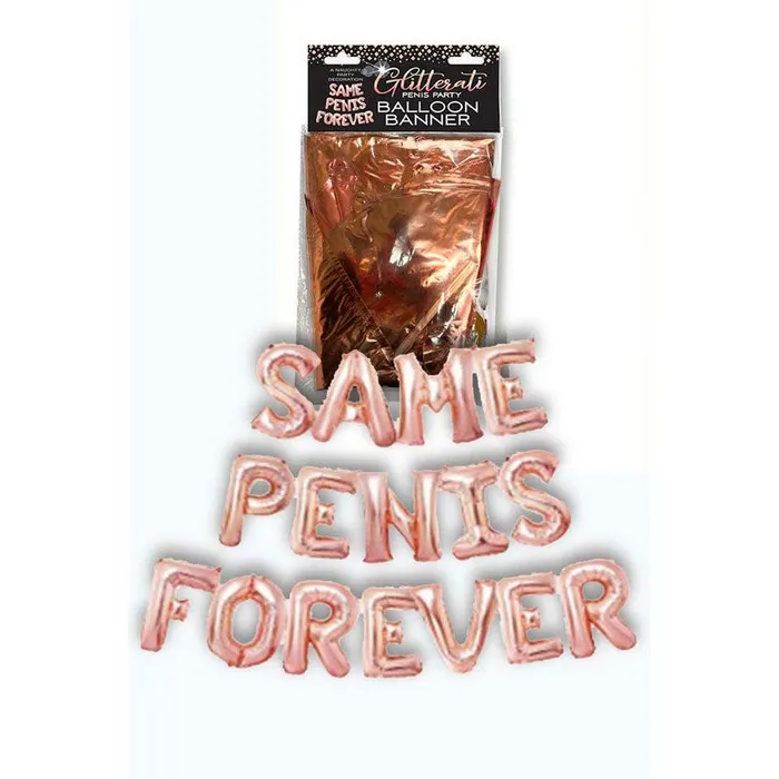 Little Genie SAME PENIS FOREVER Balloon Banner Pink Vibrators