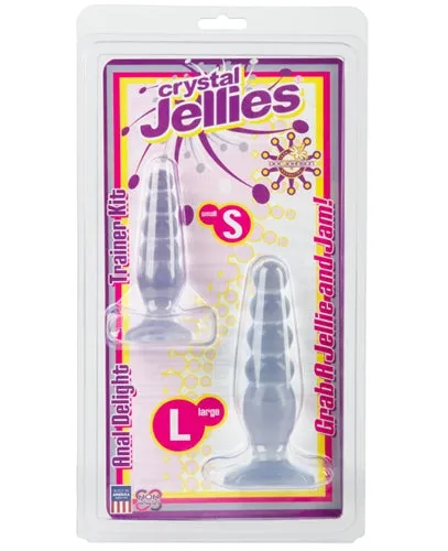Male Sex Toys Doc Johnson Beginners Crystal Jelly Anal Training Plugs Small and Medium Sizes