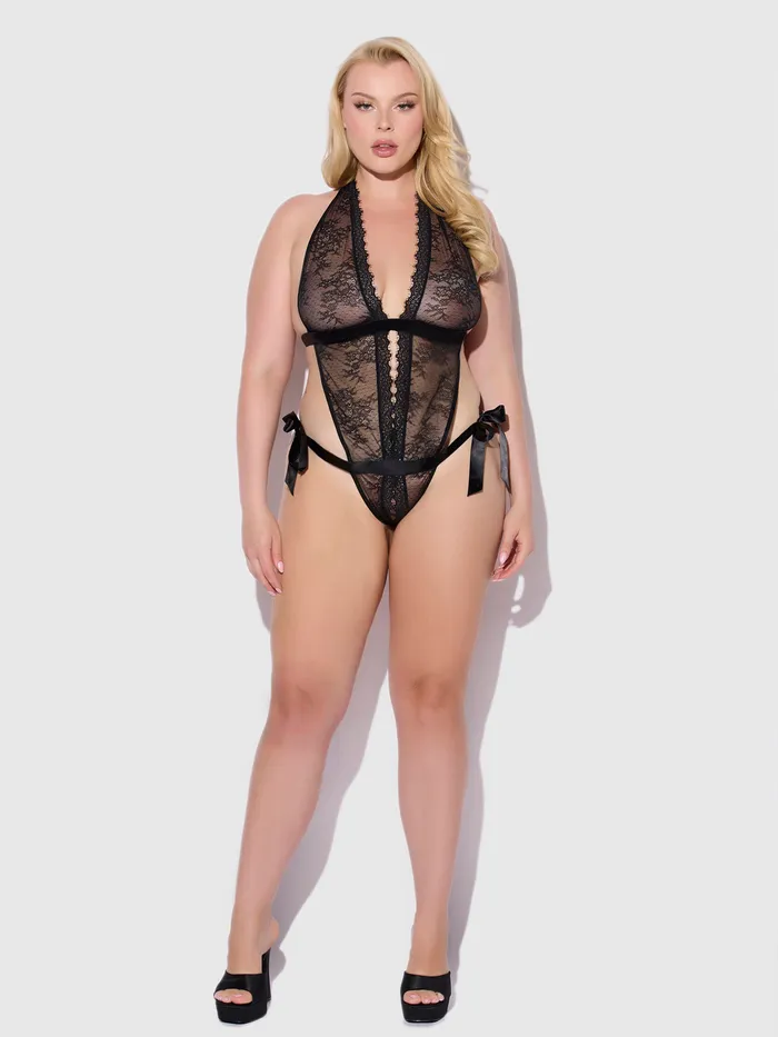 Couples Fredericks of Hollywood Rosalind Satin Lace Drop Off Crotchless Teddy Couples Fredericks of Hollywood Rosalind Satin Lace Drop Off Crotchless Teddy