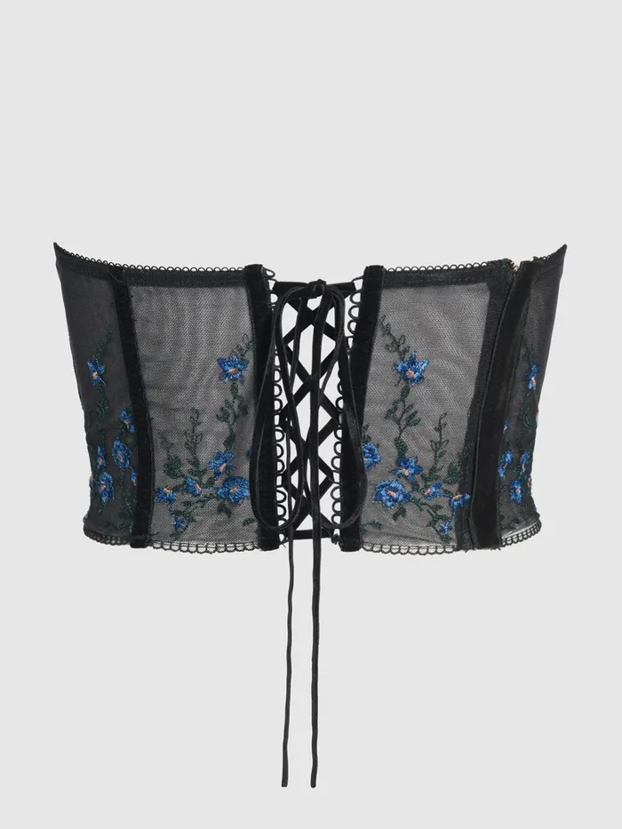 Harlow Embroidered Mesh Open Cup Corset Fredericks Of Hollywood Male Sex Toys Harlow Embroidered Mesh Open Cup Corset Fredericks Of Hollywood Male Sex Toys
