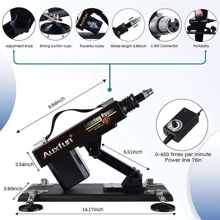 lurevibe Lurevibe Automatic Sex Machine Sex ToysThrusting Machines for Men WomenLove Machine Device Gun with 6 Attachments Female Sex Toys