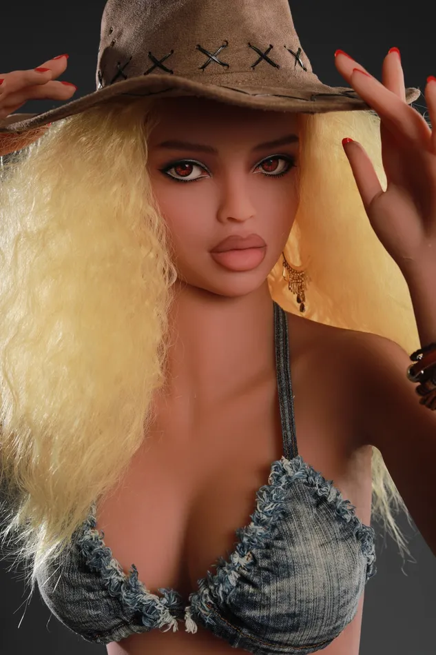 Margot158cm5ft2 US Stock Cow Girl Doggy Style Real Sex Doll Black With Pussy Anal Oral 3 Openings COS DOLL Male Sex Toys