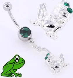 14g 716 Single Gem with Hanging Frog Belly Button Ring Painful Pleasures Male Sex Toys 14g 716 Single Gem with Hanging Frog Belly Button Ring Painful Pleasures Male Sex Toys