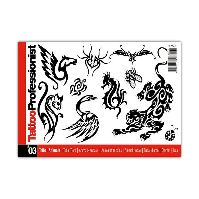 3ntini Tattoo Professionist 03 Tribal Animals Softcover Book Vibrators