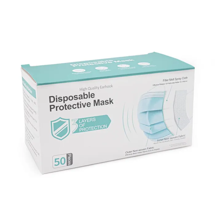 Blue Disposable Face Masks Box of 50 Painful Pleasures Vibrators