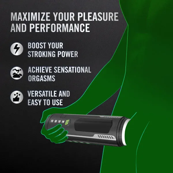 Blush Male Sex Toys Master Blaster Vibrating Stroking Sucking Warming Automatic Stroker