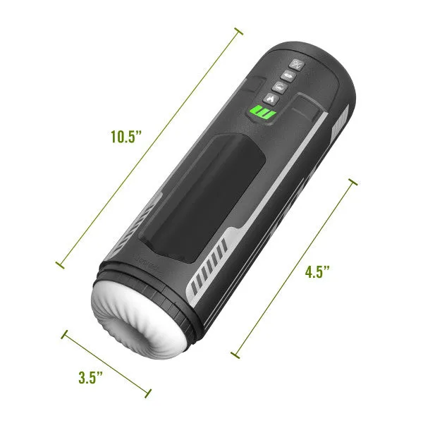 Blush Male Sex Toys Master Blaster Vibrating Stroking Sucking Warming Automatic Stroker