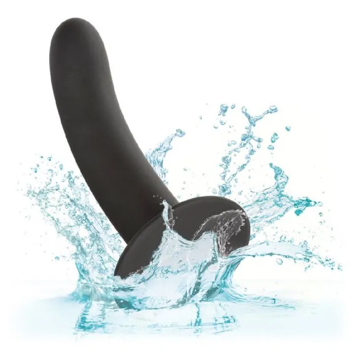CalExotics Boundless 7 Inch Smooth Black Silicone Dildo Anal