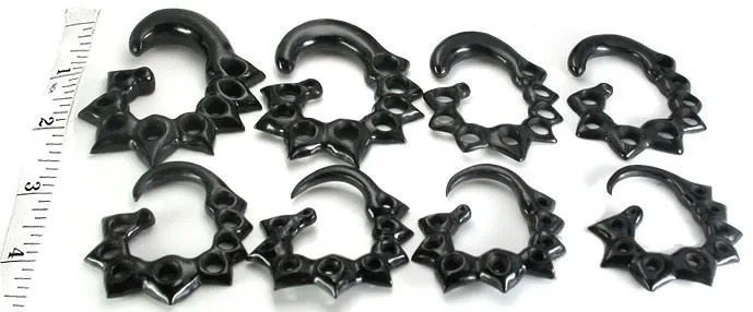 Elementals Organics Anal Tear Drop Black Horn Spiral Earrings Body Jewelry Price Per 2