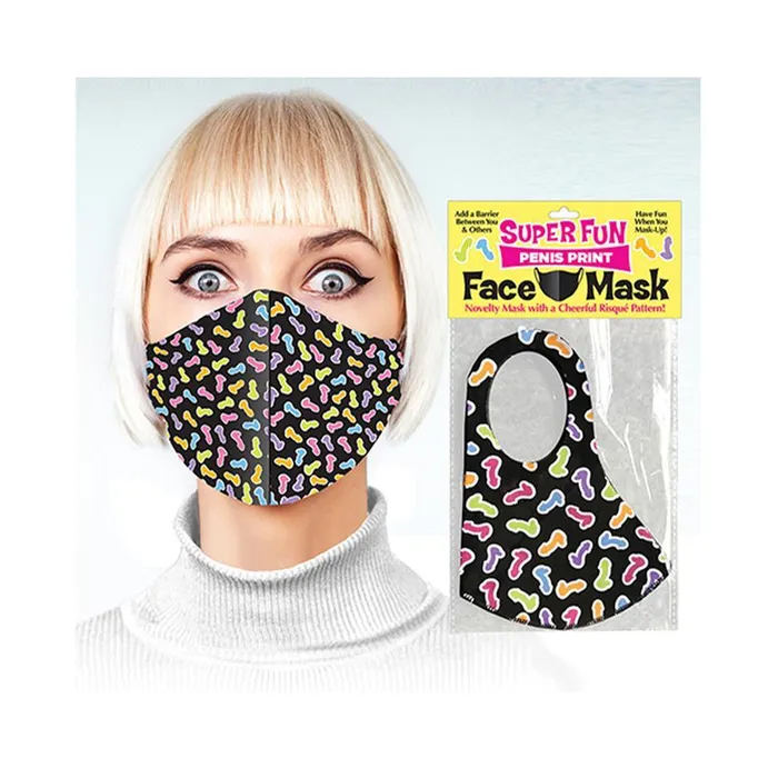 Female Sex Toys Little Genie Production LLC Super Fun Face Masks 3 Naughty Prints