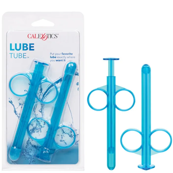 Lube Tube Lubricant Applicator Set of 2 Blue CalExotics Anal