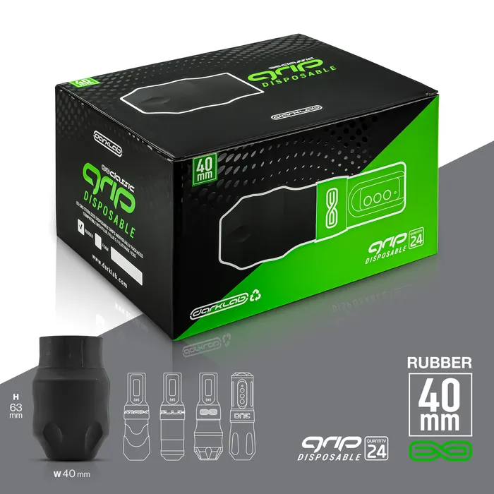 Male Sex Toys FK Irons Precision Tattoo Machines Free Gift 12x Boxes Wide 40mm Disposable Rubber Grip Box of 24