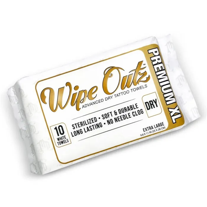 Male Sex Toys WipeOutz Wipe Outz Premium XL Dry White Tattoo Towels