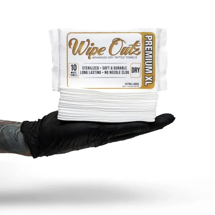 Male Sex Toys WipeOutz Wipe Outz Premium XL Dry White Tattoo Towels