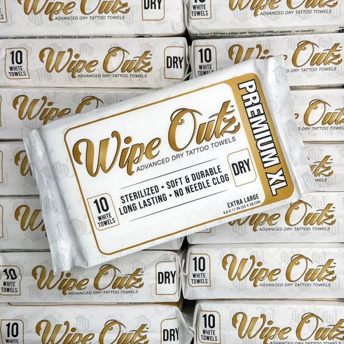 Male Sex Toys WipeOutz Wipe Outz Premium XL Dry White Tattoo Towels