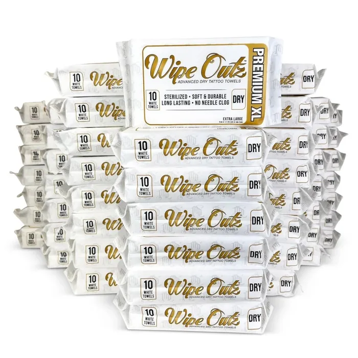 Male Sex Toys WipeOutz Wipe Outz Premium XL Dry White Tattoo Towels