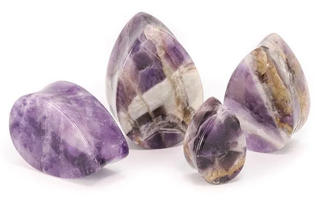 Painful Pleasures Anal Amethyst Stone Tear Drop Plug Price Per 1