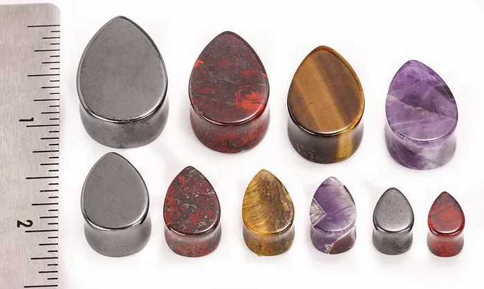 Painful Pleasures Anal Amethyst Stone Tear Drop Plug Price Per 1