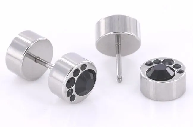 Painful Pleasures Bear Foot Print on Fake Piercing Plug 16g thin post Price Per 1 Anal Painful Pleasures Bear Foot Print on Fake Piercing Plug 16g thin post Price Per 1 Anal