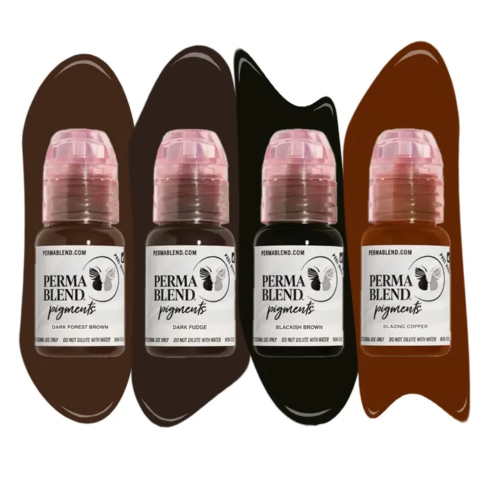 Perma Blend Anal Dark Eyebrow Mini Set Perma Blend 4 12oz Bottles
