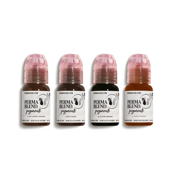 Perma Blend Anal Dark Eyebrow Mini Set Perma Blend 4 12oz Bottles