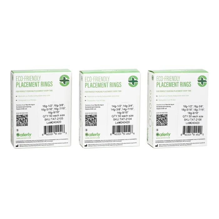Saferly Biodegradable Placement Rings Box of 250 Saferly Anal