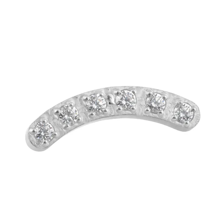 Tilum Tilum Simple Jeweled Crescent Titanium Threadless Top Price Per 1 Vibrators