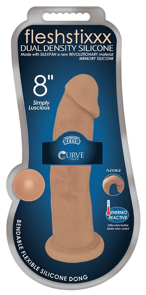 8 Inch Fleshstixxx Silicone Dildo Wo Balls Latte Fairvillacom Dildos