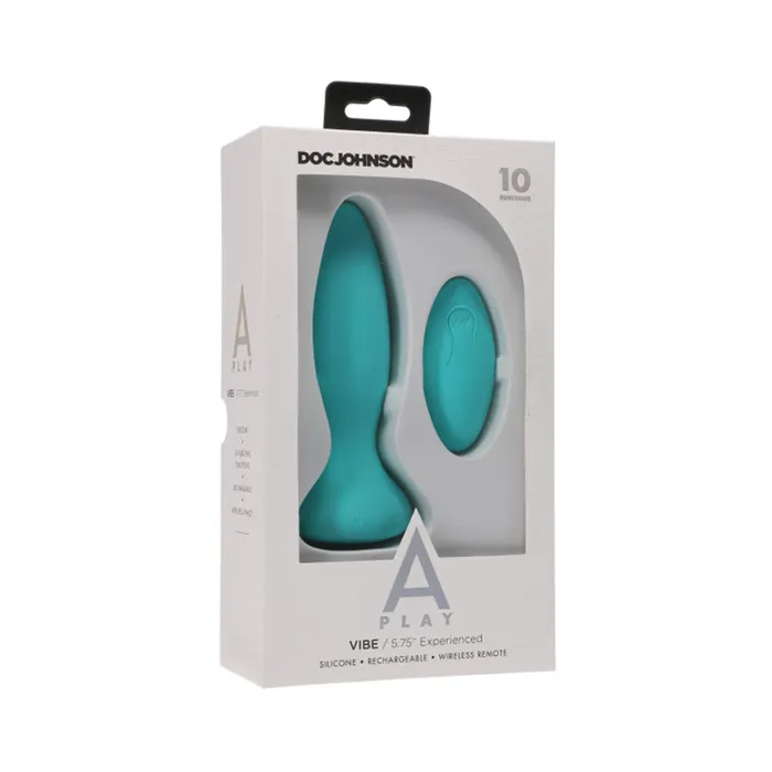 A Play Rechargeable Silicone Experienced Anal Plug wRemote Teal Fairvillacom Anal