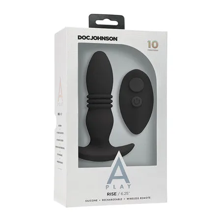 A Play Rise Rechargeable Silicone Anal Plug wRemote Black Fairvillacom Anal A Play Rise Rechargeable Silicone Anal Plug wRemote Black Fairvillacom Anal
