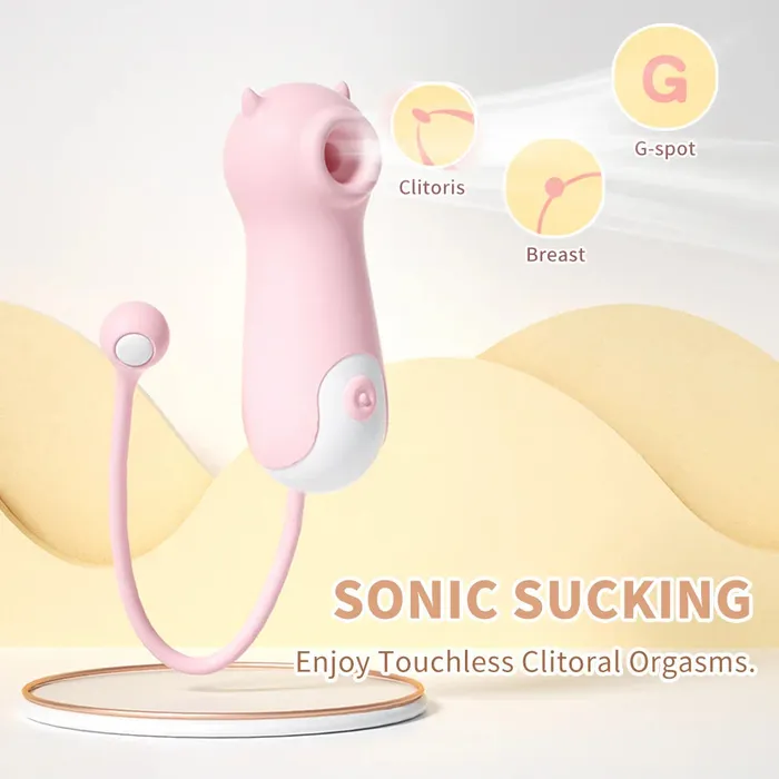 Amovibe Female Sex Toys Seahorse Sucking Vibrator with Clitoral Nipple Anal Stimulation