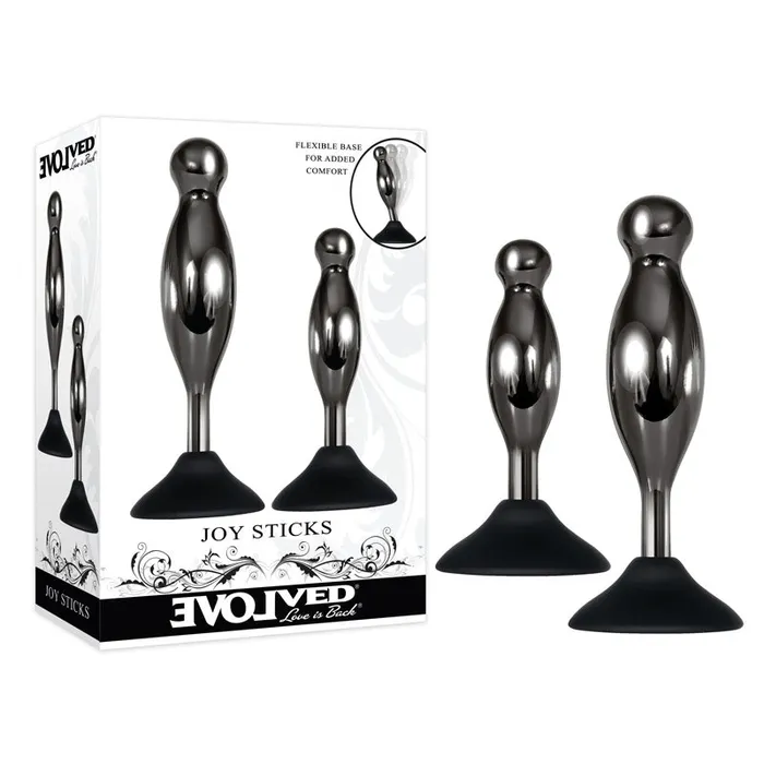 Anal Evolved JOY STICKS Metal Butt Plugs Set of 2 ShhhWndsr Anal Evolved JOY STICKS Metal Butt Plugs Set of 2 ShhhWndsr