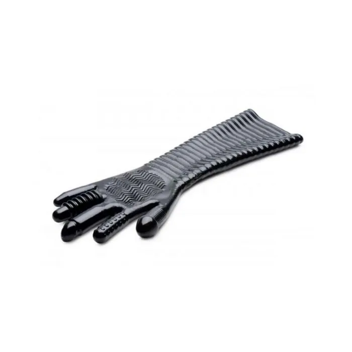 Anal Fairvillacom Pleasure Fister Extra Long Textured Fisting Glove Black