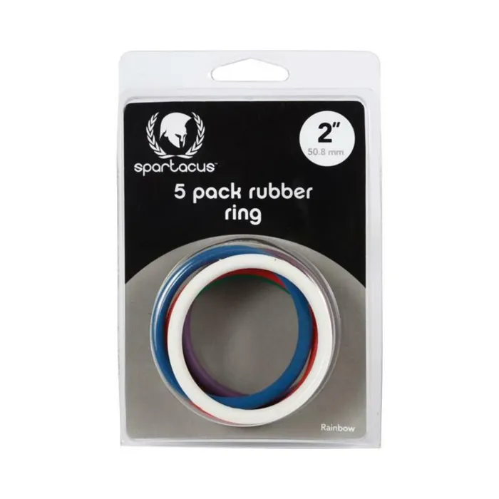 Anal Fairvillacom Rainbow Rubber C Ring 5 Pack 2 inch