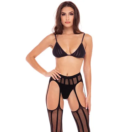 Anal Fairvillacom Rene Rofe Straight Up Garter Set Black SM