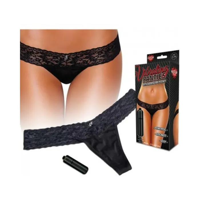 Anal Fairvillacom Vibrating Panties Lace Thong Black SmallMedium