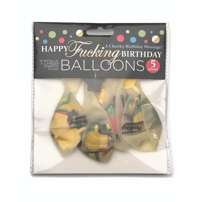 Anal Happy Fucking Birthday Confetti Balloons Party Balloons Set of 5 ShhhWndsr