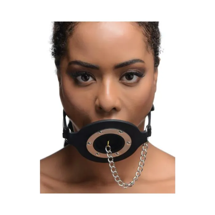 Anal Pie Hole Silicone Feeding Gag Black OS Fairvillacom