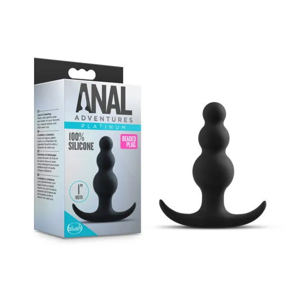 Anal ShhhWndsr Anal Adventures Platinum Beaded Plug Black 76 cm 3 Silicone Butt Plug Anal ShhhWndsr Anal Adventures Platinum Beaded Plug Black 76 cm 3 Silicone Butt Plug